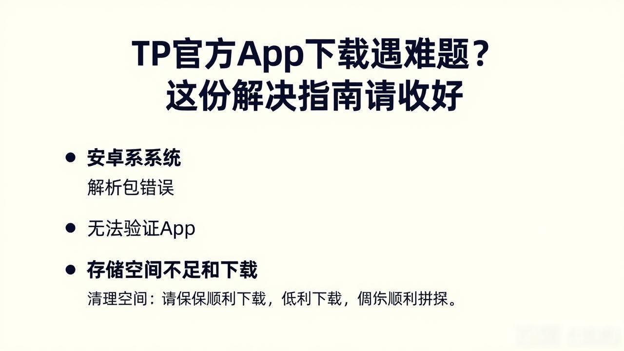 TP官方App下载遇难题？这份解决指南请收好