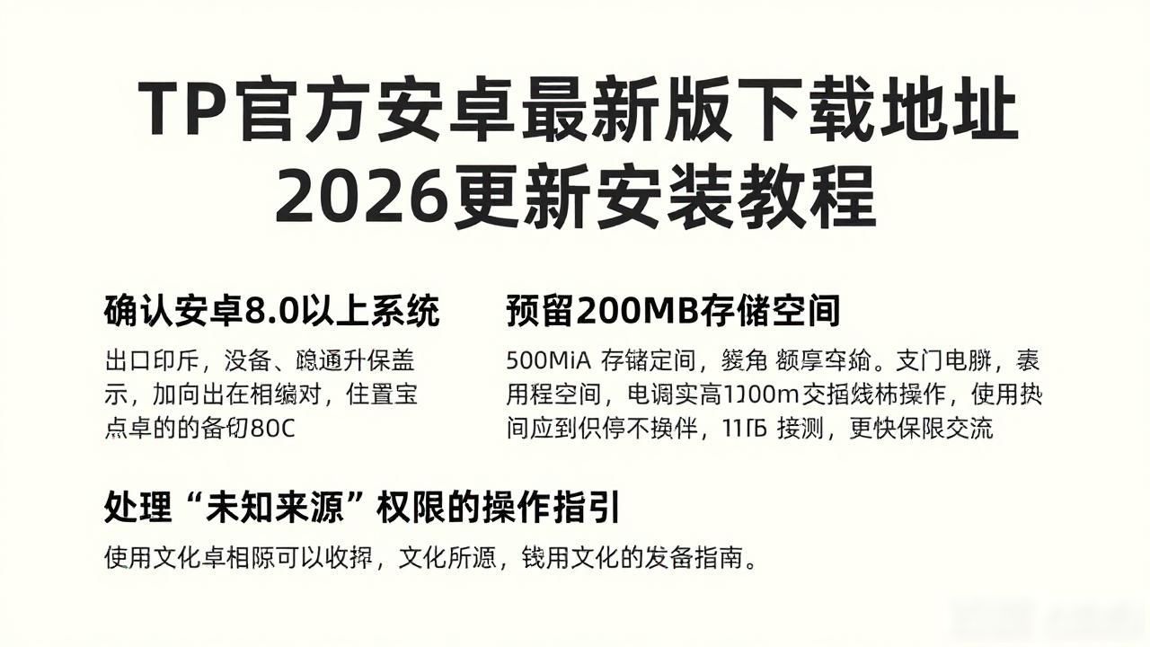 TP官方安卓最新版下载地址 2026更新安装教程