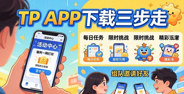 TP APP下载三步走，活动福利一网打尽