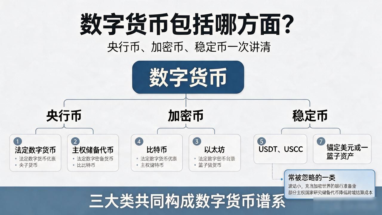 数字货币包括哪方面？央行币、加密币、稳定币一次讲清
