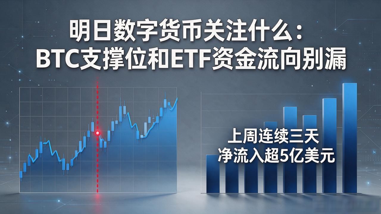 明日数字货币关注什么：BTC支撑位和ETF资金流向别漏