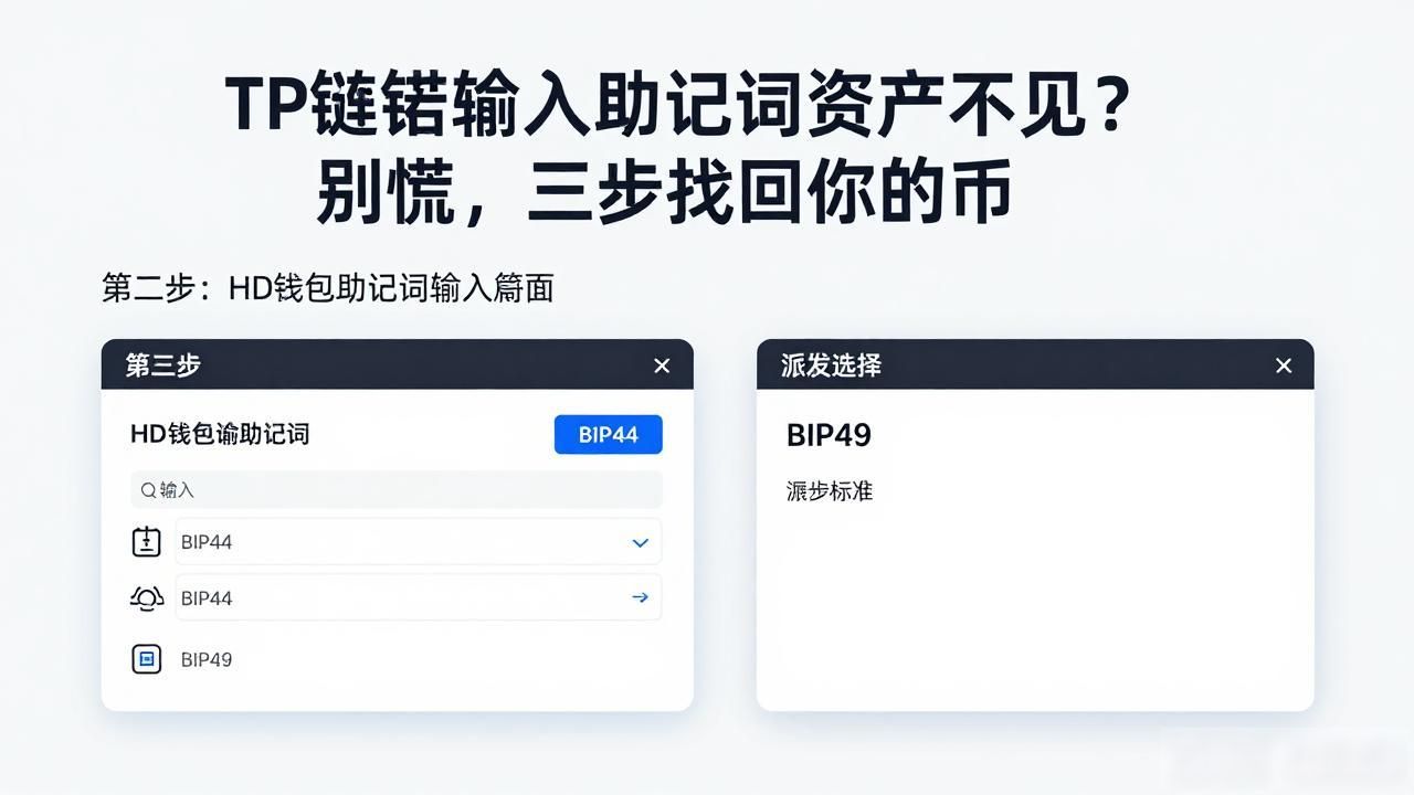 TP钱包导入助记词资产不见？别慌，三步找回你的币