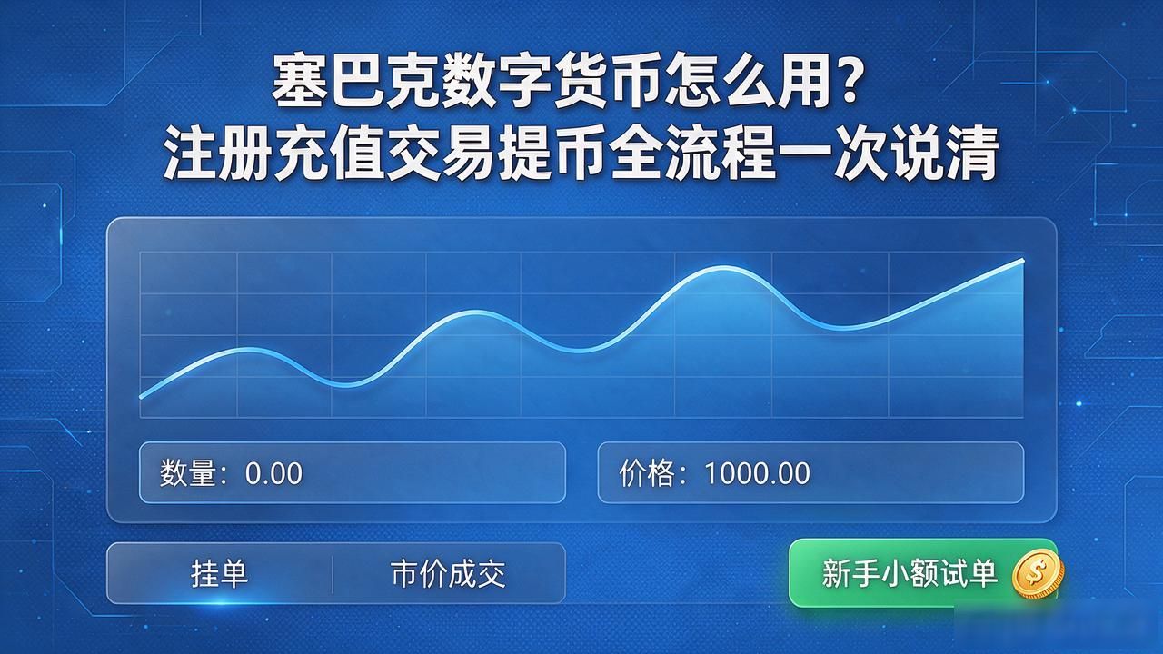 塞巴克数字货币怎么用？注册充值交易提币全流程一次说清